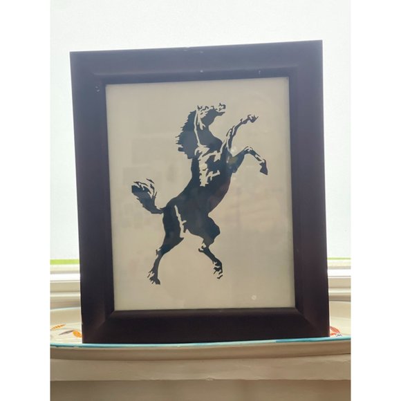 Vintage detailed Framed Papercut Horse framed 8x10 - Picture 7 of 10